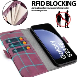 Samsung Galaxy S23 FE - Robuste Klapphülle mit RFID Block