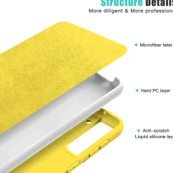 Samsung Galaxy S21 FE - Silikon Case mit Mikrofaser-Innenseite