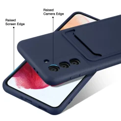 Samsung Galaxy S21 FE - Silikonhülle mit Kartenfach & Kameraschutz