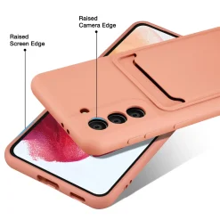 Samsung Galaxy S21 FE - Silikonhülle mit Kartenfach & Kameraschutz