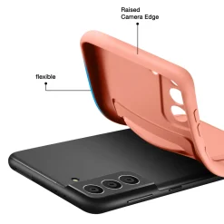 Samsung Galaxy S21 FE - Silikonhülle mit Kartenfach & Kameraschutz