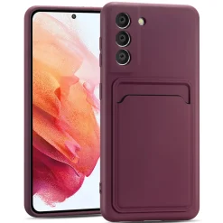 Samsung Galaxy S21 FE - Silikonhülle mit Kartenfach & Kameraschutz