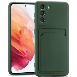 Samsung Galaxy S21 FE - Silikonhülle mit Kartenfach & Kameraschutz