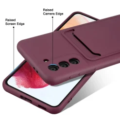 Samsung Galaxy S21 FE - Silikonhülle mit Kartenfach & Kameraschutz