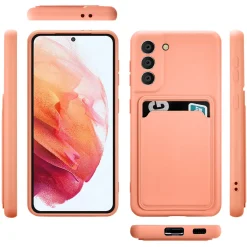 Samsung Galaxy S21 FE - Silikonhülle mit Kartenfach & Kameraschutz