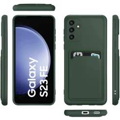 Samsung Galaxy S23 FE - Silikonhülle mit Kartenfach & Kameraschutz