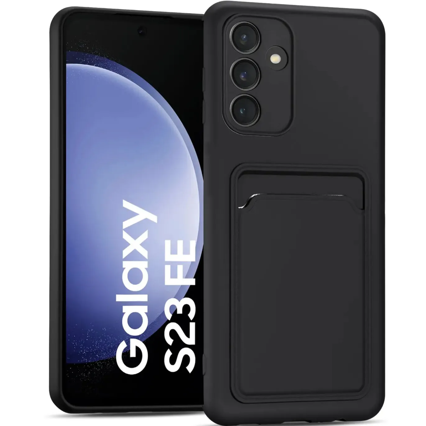 Samsung Galaxy S23 FE - Silikonhülle mit Kartenfach & Kameraschutz