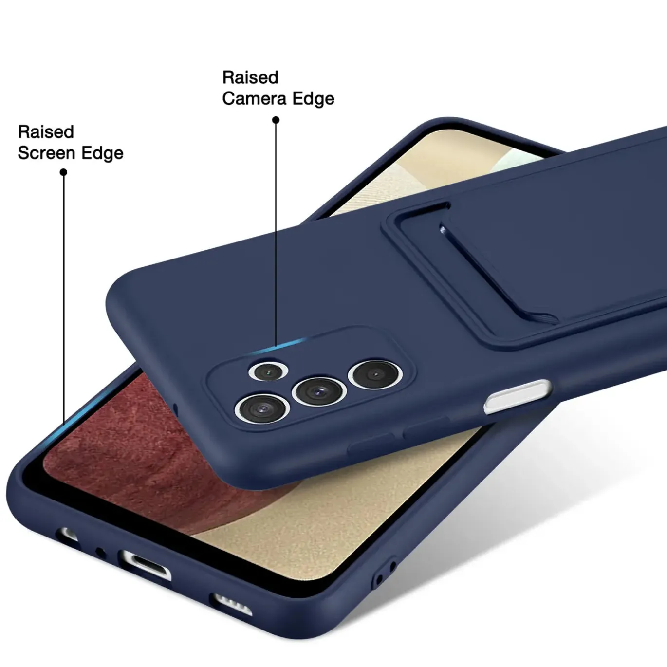 Samsung Galaxy S23 FE - Silikonhülle mit Kartenfach & Kameraschutz