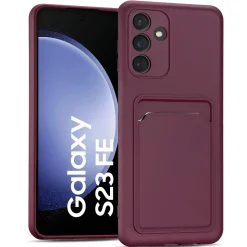 Samsung Galaxy S23 FE - Silikonhülle mit Kartenfach & Kameraschutz