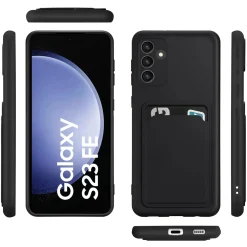 Samsung Galaxy S23 FE - Silikonhülle mit Kartenfach & Kameraschutz