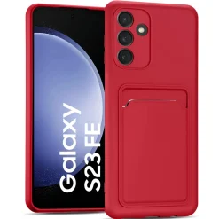 Samsung Galaxy S23 FE - Silikonhülle mit Kartenfach & Kameraschutz