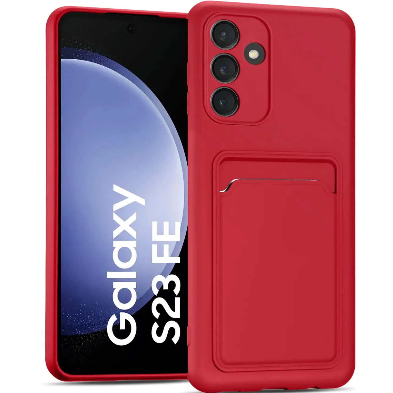 Samsung Galaxy S23 FE - Silikonhülle mit Kartenfach & Kameraschutz