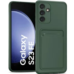 Samsung Galaxy S23 FE - Silikonhülle mit Kartenfach & Kameraschutz