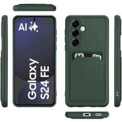 Samsung Galaxy S24 FE - Silikonhülle mit Kartenfach & Kameraschutz