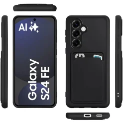 Samsung Galaxy S24 FE - Silikonhülle mit Kartenfach & Kameraschutz