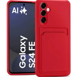 Samsung Galaxy S24 FE - Silikonhülle mit Kartenfach & Kameraschutz