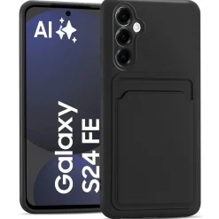 Samsung Galaxy S24 FE - Silikonhülle mit Kartenfach & Kameraschutz