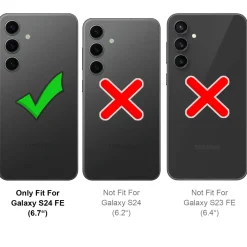 Samsung Galaxy S24 FE - Stoßfestes MagSafe Case in Schwarz mit halbtransparenter Rückseite