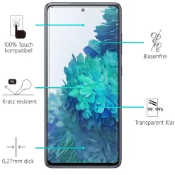 Samsung Galaxy S20 FE - 2x 9H Panzer Glasfolie, Displayfolie