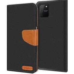 Samsung Galaxy S10 Lite - Jeanslook Klapphülle mit Kartenfach