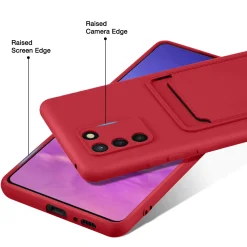 Samsung Galaxy S10 Lite - Silikonhülle mit Kartenfach & Kameraschutz