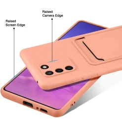Samsung Galaxy S10 Lite - Silikonhülle mit Kartenfach & Kameraschutz