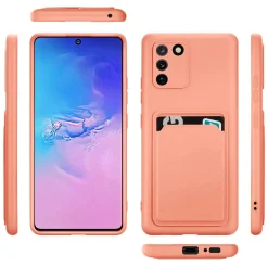 Samsung Galaxy S10 Lite - Silikonhülle mit Kartenfach & Kameraschutz