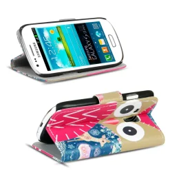Samsung Galaxy S3 Mini - Motiv Klapphülle mit Kartenfächern & Standfunktion