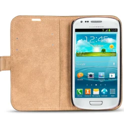 Samsung Galaxy S3 Mini - Retro Klapphülle mit Karten- & Geldfach