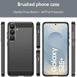 Samsung Galaxy S25 Plus - Carbon Case Hülle, stoßfest