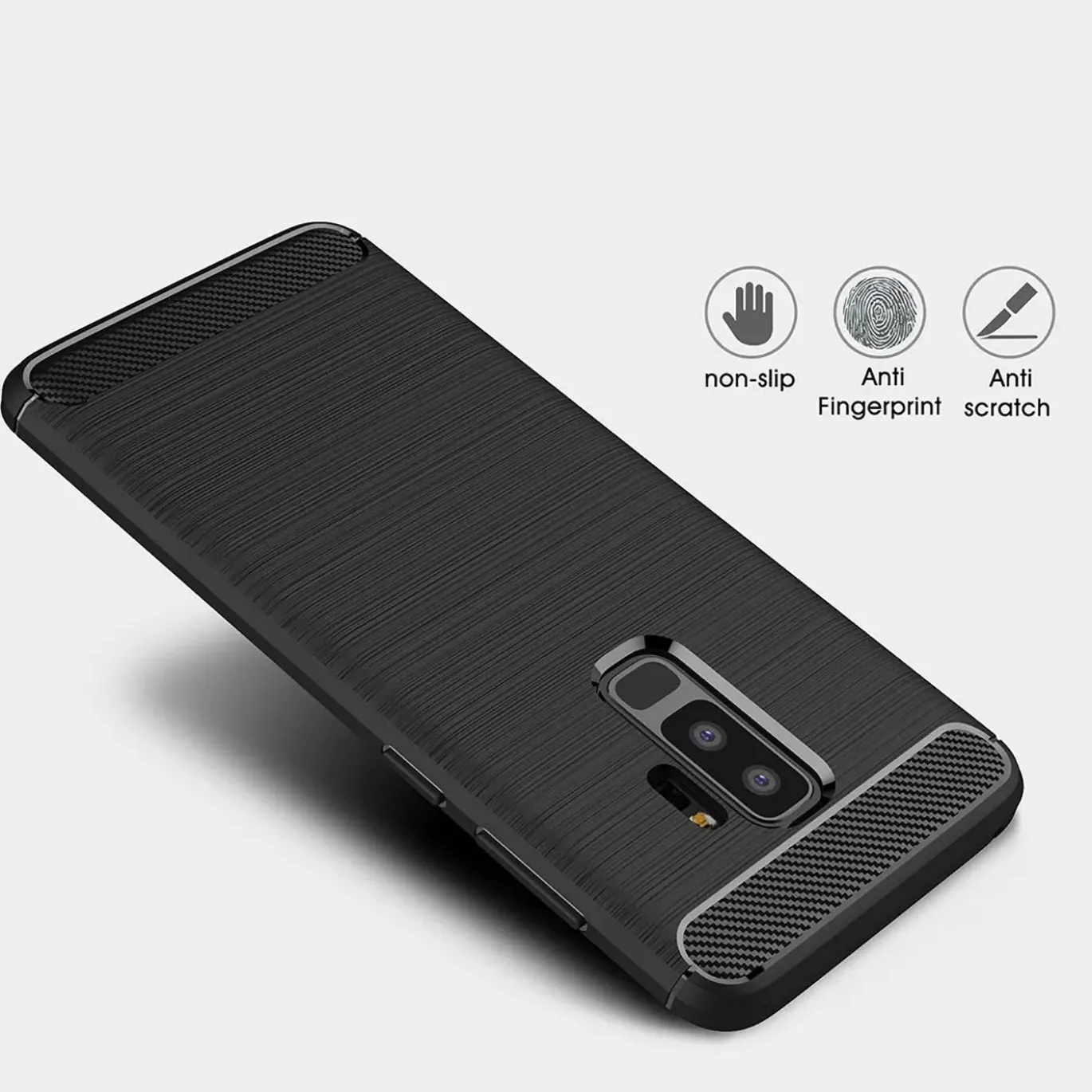 Samsung Galaxy S9 Plus - Carbon Case Hülle, stoßfest