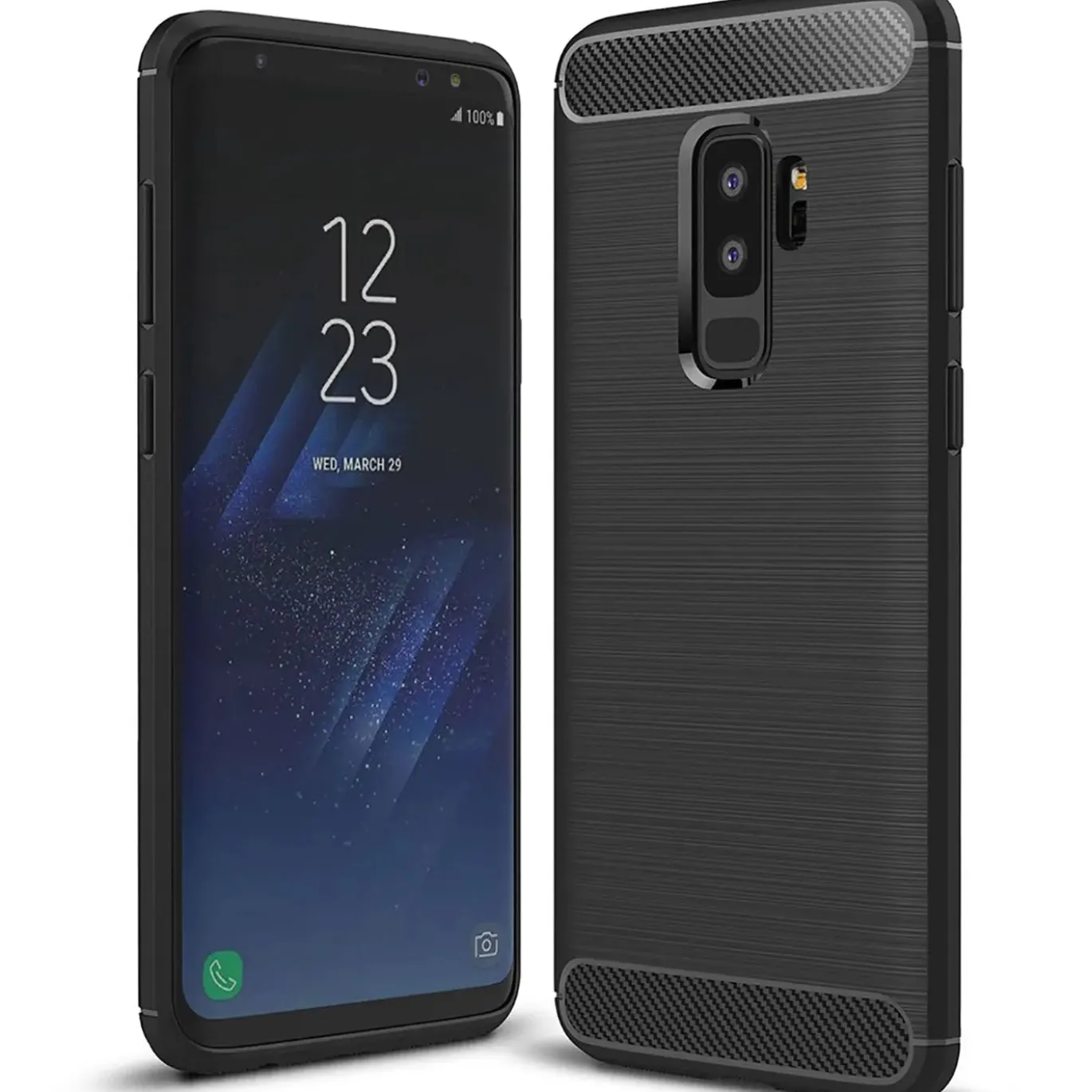 Samsung Galaxy S9 Plus - Carbon Case Hülle, stoßfest