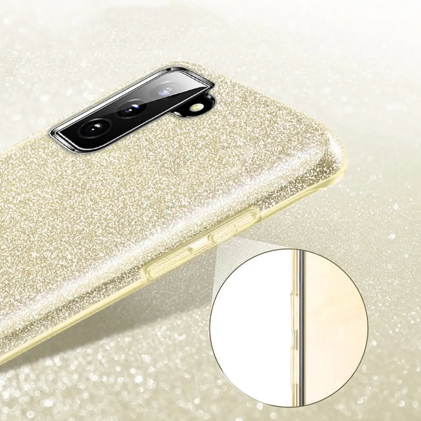 Samsung Galaxy S21 Plus - Glitzer TPU Hülle