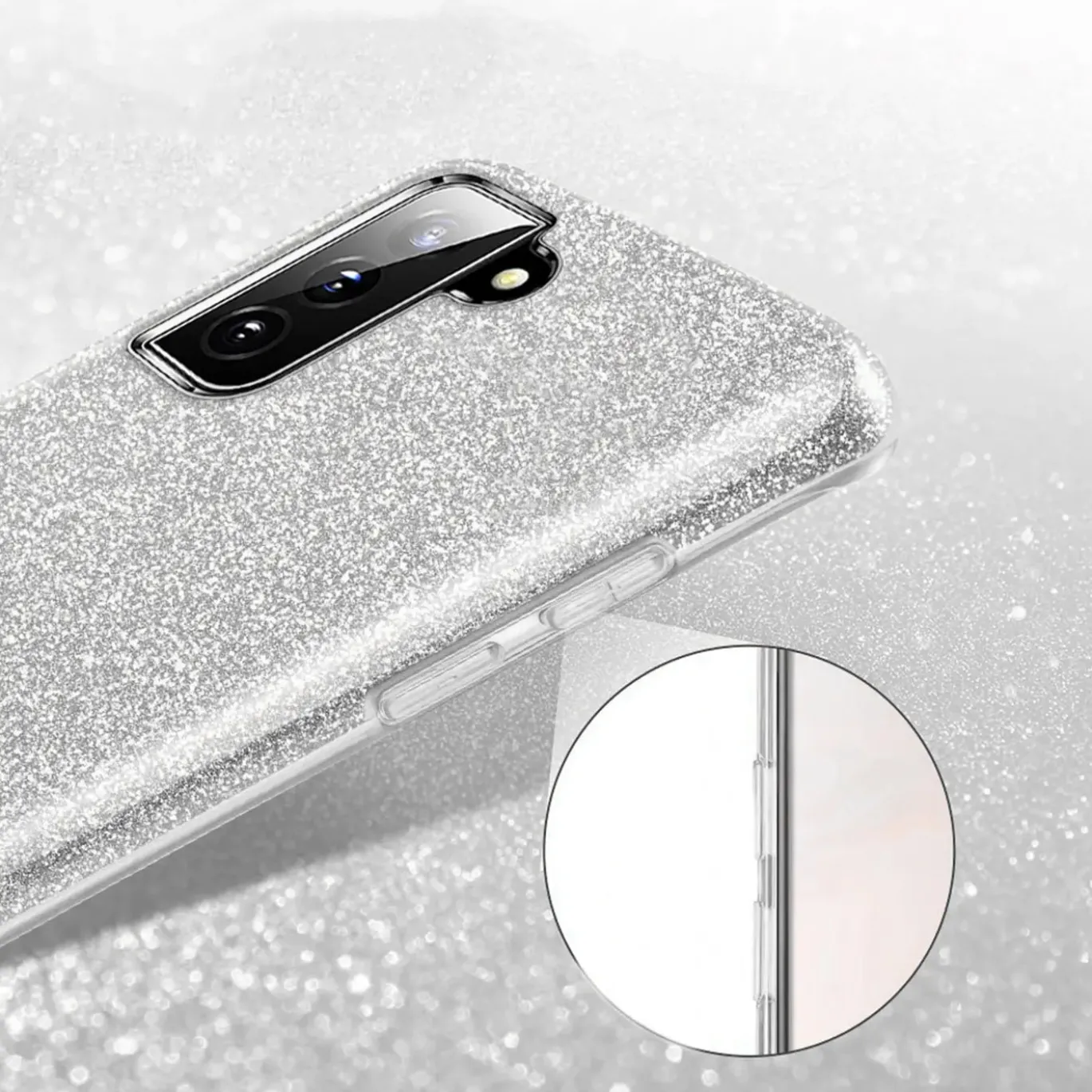 Samsung Galaxy S21 Plus - Glitzer TPU Hülle