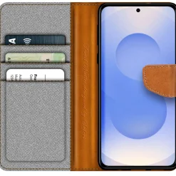 Samsung Galaxy S25 Plus - Jeanslook Klapphülle mit Kartenfach