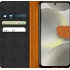 Samsung Galaxy S24 Plus - Jeanslook Klapphülle mit Kartenfach