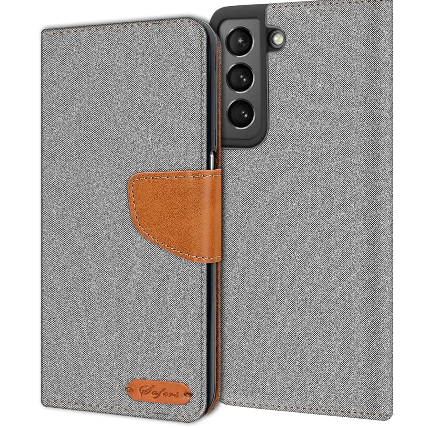 Samsung Galaxy S21 Plus - Jeanslook Klapphülle mit Kartenfach