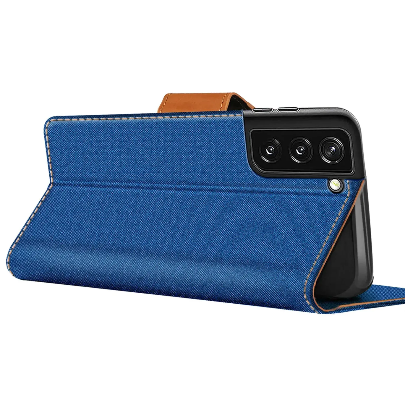 Samsung Galaxy S21 Plus - Jeanslook Klapphülle mit Kartenfach