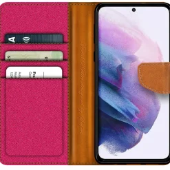 Samsung Galaxy S21 Plus - Jeanslook Klapphülle mit Kartenfach