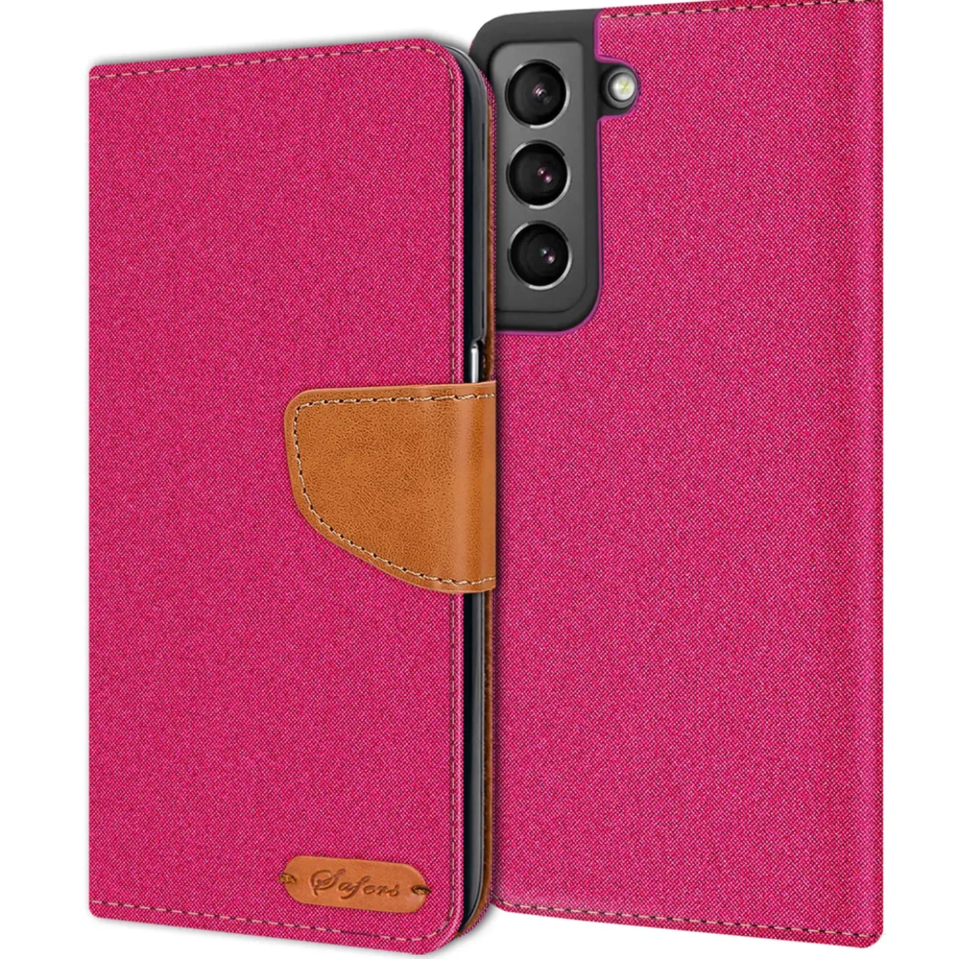 Samsung Galaxy S21 Plus - Jeanslook Klapphülle mit Kartenfach