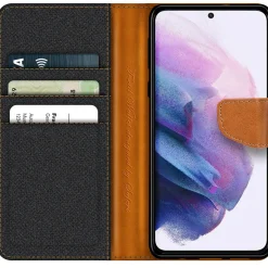 Samsung Galaxy S23 Plus - Jeanslook Klapphülle mit Kartenfach