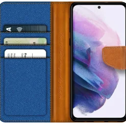 Samsung Galaxy S23 Plus - Jeanslook Klapphülle mit Kartenfach