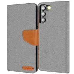 Samsung Galaxy S23 Plus - Jeanslook Klapphülle mit Kartenfach