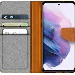 Samsung Galaxy S23 Plus - Jeanslook Klapphülle mit Kartenfach