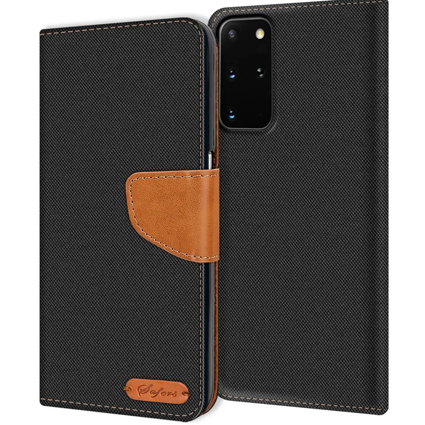 Samsung Galaxy S20 Plus - Jeanslook Klapphülle mit Kartenfach