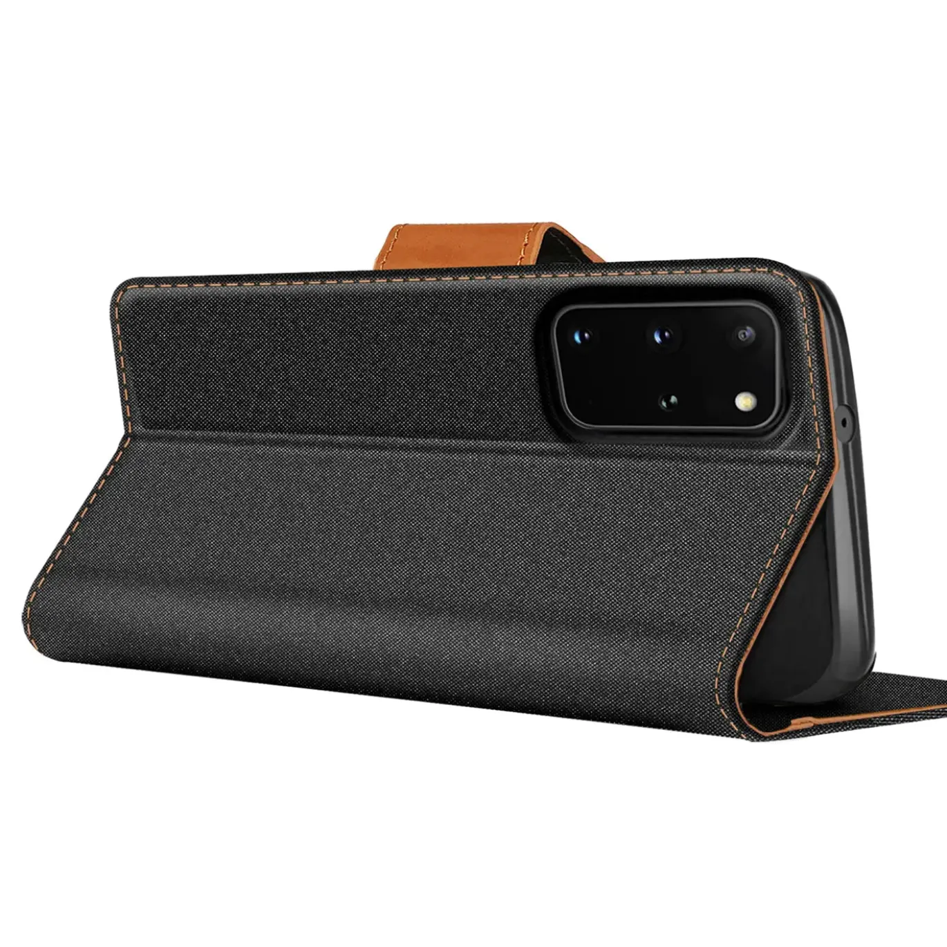 Samsung Galaxy S20 Plus - Jeanslook Klapphülle mit Kartenfach