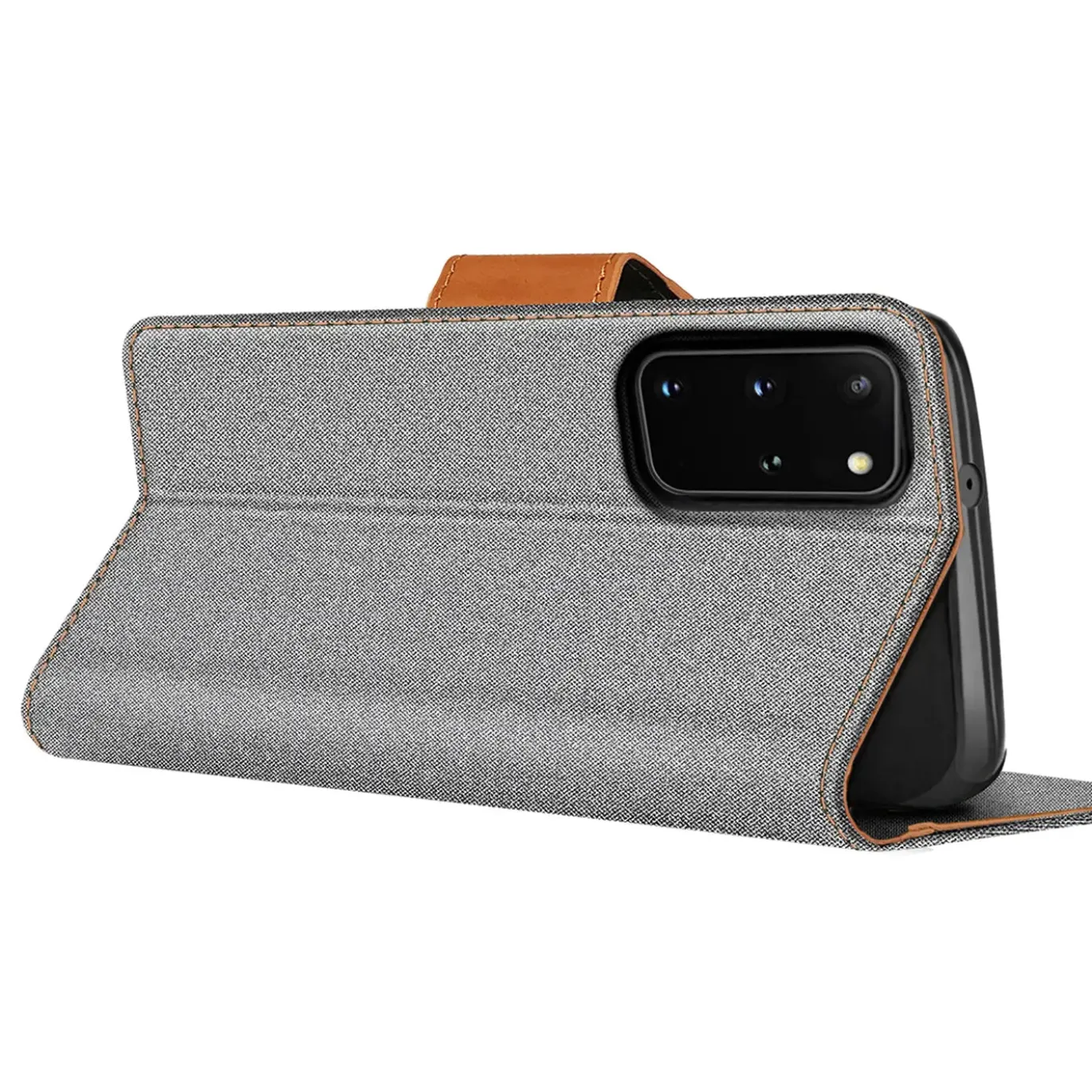 Samsung Galaxy S20 Plus - Jeanslook Klapphülle mit Kartenfach