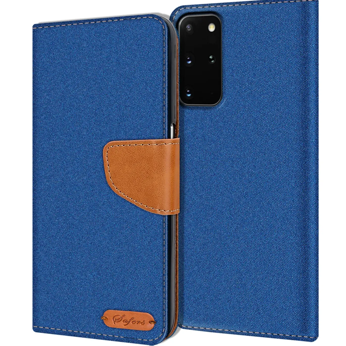 Samsung Galaxy S20 Plus - Jeanslook Klapphülle mit Kartenfach