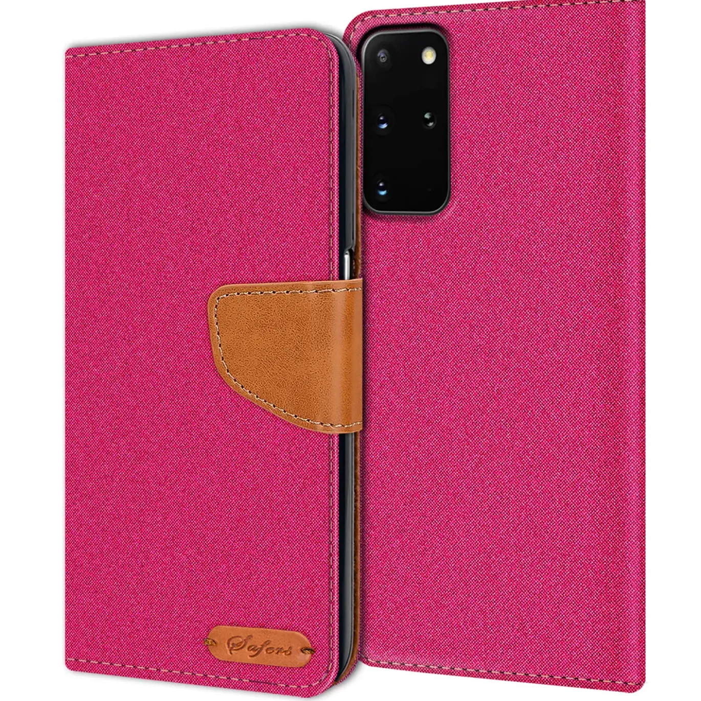 Samsung Galaxy S20 Plus - Jeanslook Klapphülle mit Kartenfach