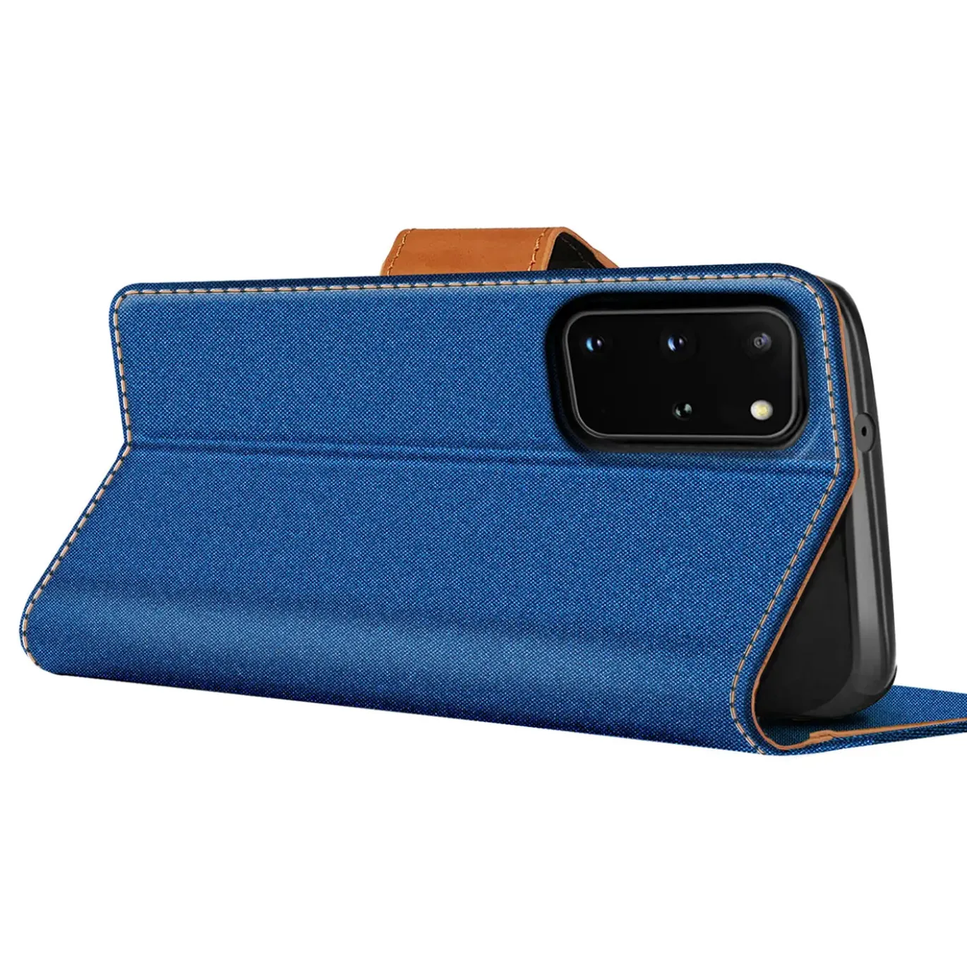Samsung Galaxy S20 Plus - Jeanslook Klapphülle mit Kartenfach